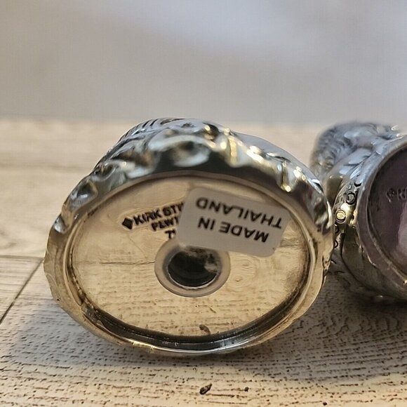 Vintage Santa and Mrs Claus Kissing Salt Pepper Shakers Kirk Stieff Pewter 716 - Picture 7 of 9